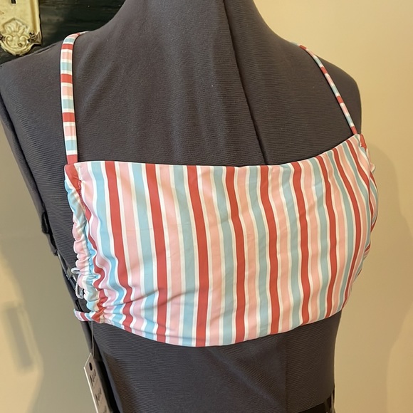 Nana The Brand Striped Bandeau Bikini Top Size Medium - Picture 4 of 12
